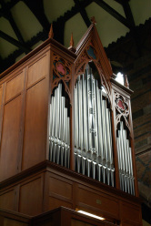 The two-manual organ in  St Cross, Chorley