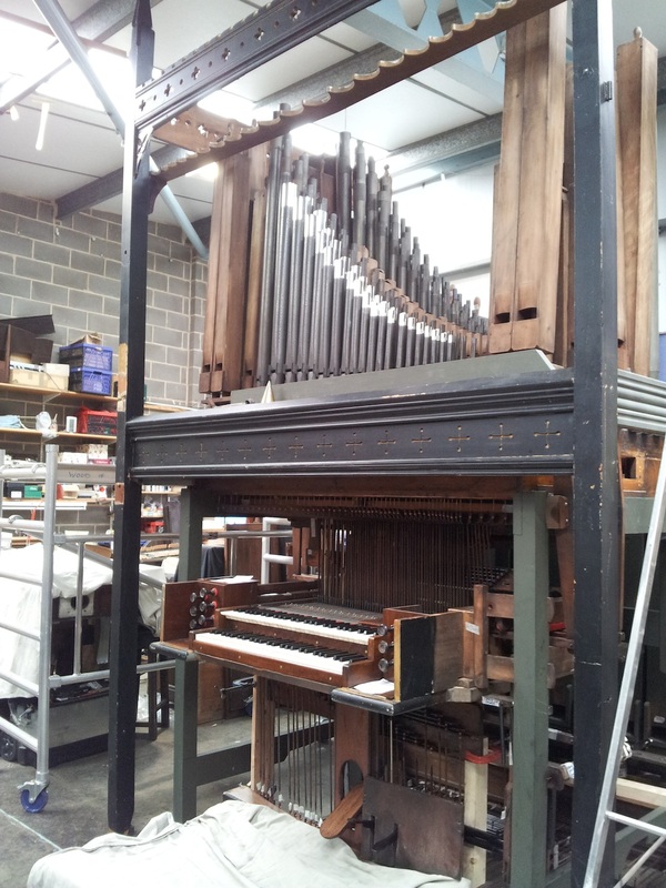 Pipe organ in George Street Chapel, Oldham, restored by Wood Pipe Organ Builders of Huddersfield