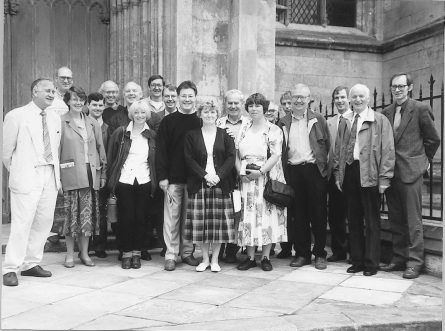 Members of Huddersfield Organists' Association on an outing to Beverley in the 1980s.