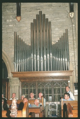 The organ at All Hallows', Almondbury, Huddersfield, designed and built by Wood Pipe Organ Builders and tuned and maintained by our Yorkshire firm
