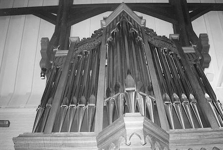 Organ in chapel Forest School, Walthamstow, London, built by us