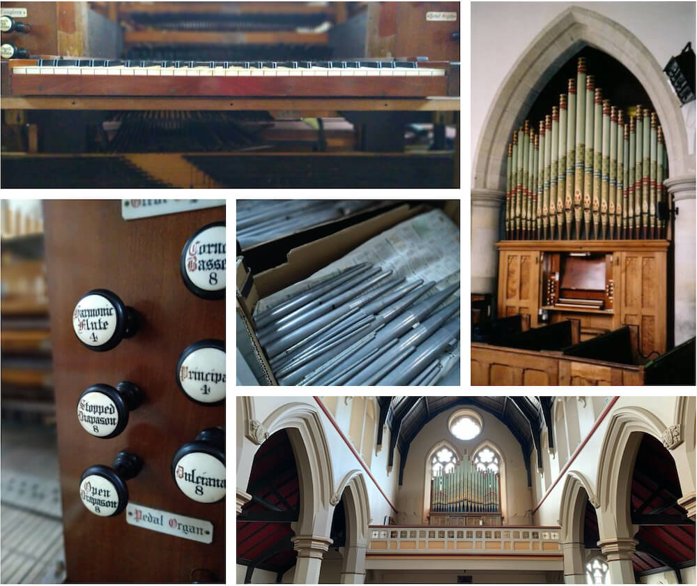 The relocated organ in its new home.