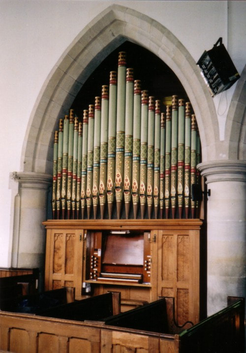 The Forster and Andrews organ moved from Borthwick Church by Wood Pipe Organ Builders