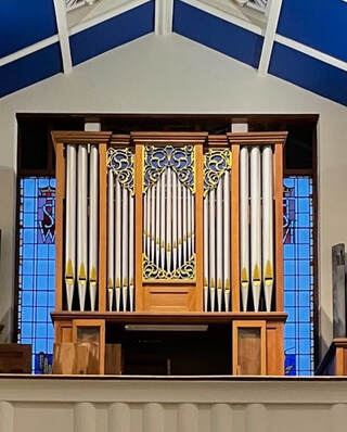 The JW Walker organ in St Walburga's Church, Shipley