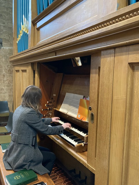 The newly restored organ in the church of St Alphege, Bath.